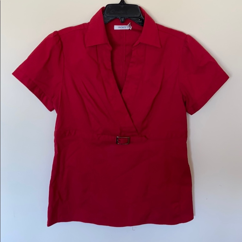 Ricki’s red dotted blouse size 12